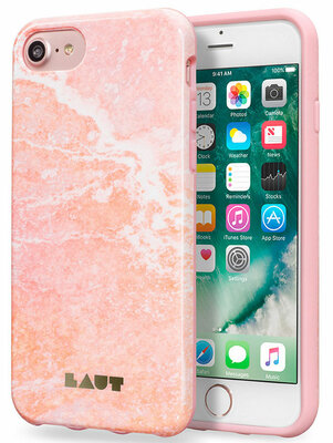 LAUT Huex iPhone 7 hoesje Marble Pink