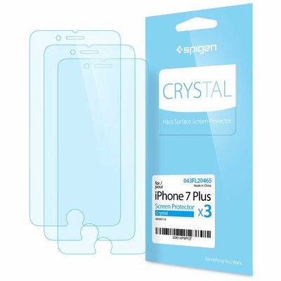 Spigen Crystal iPhone 7 Plus screenprotector 3-pack