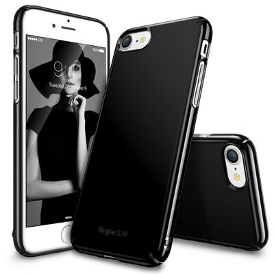 Ringke Slim iPhone SE 2022 / 2020 / 8 hoesje Gloss Black