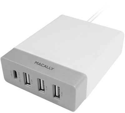 MacAlly Home Charger 72 watt 4 poorts oplader Wit