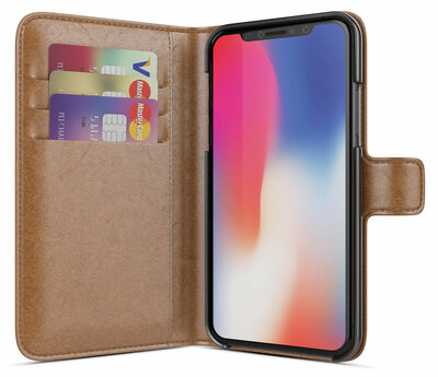 BeHello Wallet iPhone X hoesje Bruin