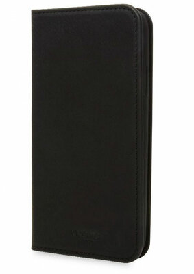 Knomo Premium Leather iPhone X Folio hoes Zwart