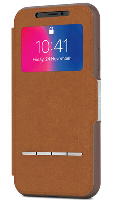 Moshi SenseCover iPhone X hoesje Bruin