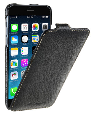 Melkco Leather Jacka Flip iPhone 6/6S hoesje Zwart