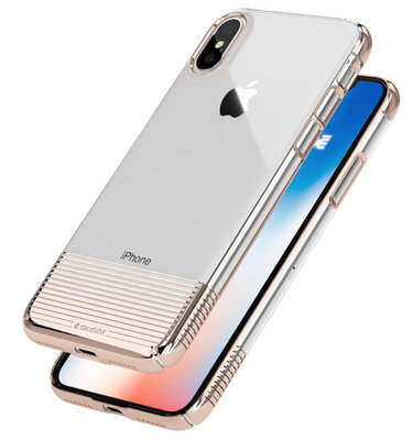 Caudabe Lucid Clear iPhone X hoesje Rose Goud