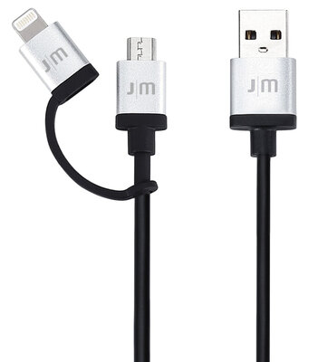 Just Mobile AluCable DUO Lightning kabel Zilver