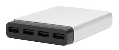 Just Mobile AluCharge USB oplader Zilver
