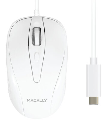 MacAlly Turbo Optische USB-C muis Wit