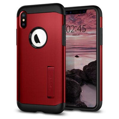 Spigen Slim Armor iPhone XS Max hoesje Rood