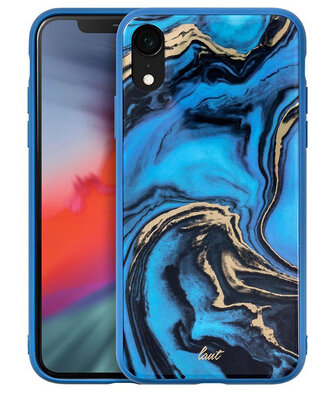 LAUT Mineral Glass iPhone XR hoesje Blauw