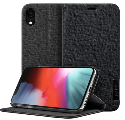 LAUT Prestige Folio iPhone XR hoesje Zwart