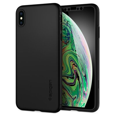 Spigen Thin Fit 360 iPhone XS Max hoesje Zwart