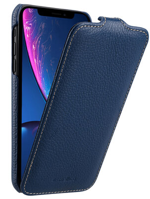 Melkco Leather Jacka iPhone XR hoesje Blauw