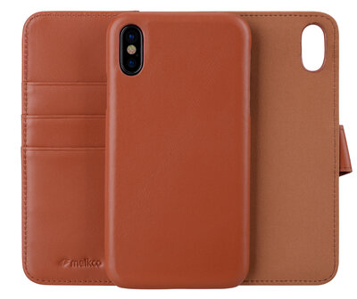 Melkco Alphard 2 in 1 iPhone XS Max hoesje Bruin