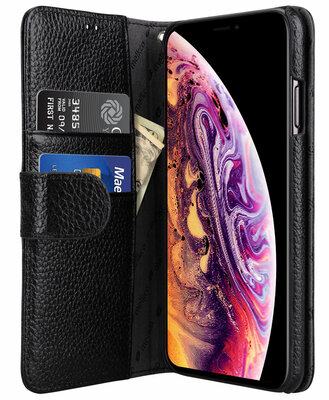 Melkco WalletBook iPhone XS Max hoesje Zwart