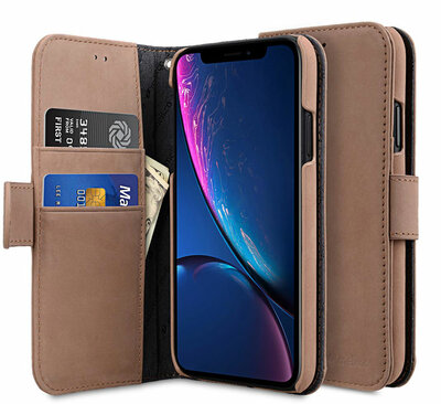 Melkco Leather WalletBook iPhone XR hoesje Bruin