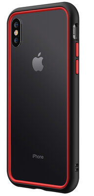 RhinoShield CrashGuard NX iPhone XS Max bumper hoesje Zwart Rood