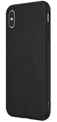 RhinoShield SolidSuit Leather iPhone XS Max hoesje Zwart