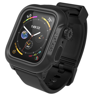 Catalyst Waterdichte Apple Watch 44 mm hoesje Zwart