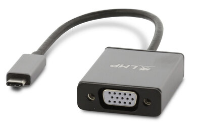 LMP aluminium USB-C naar VGA adapter Grijs