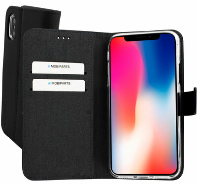 Mobiparts Premium Wallet iPhone XS / X hoesje Zwart