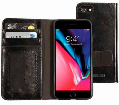 Mobiparts Excellent Wallet iPhone 8 / 7 hoesje Zwart