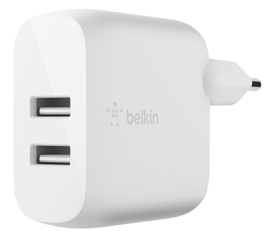 onbetaald Cusco hangen Belkin BoostCharge dubbele USB thuislader 24 watt Wit - Appelhoes