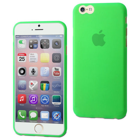 Groen hoorbaar Zuivelproducten Muvit ThinGel case Mint voor je iPhone 6 Plus - Appelhoes