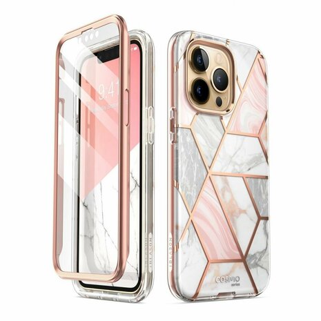Plaats Correspondent Imperialisme Supcase Cosmo iPhone 13 Pro hoesje Marble - Appelhoes