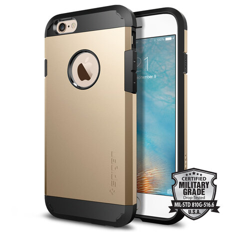 Inefficiënt Doorzichtig vredig Spigen Tough Armor case iPhone 6S Gold - Appelhoes