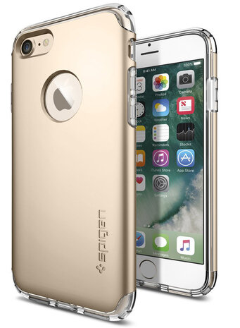 Rang Geschatte Kamer Spigen Hybrid Armor iPhone 7 hoesje Gold - Appelhoes