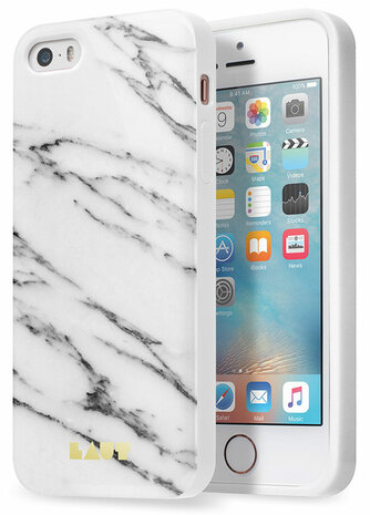 Bewust worden verdieping Dwaal LAUT Huex Marble iPhone SE/5S hoesje White - Appelhoes