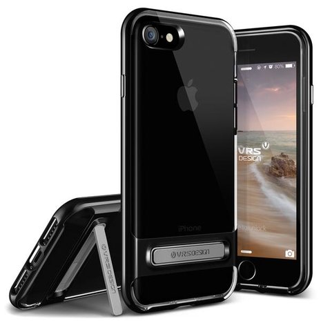 chef Gluren Sada VRS Design Crystal Bumper iPhone 7 hoesje Jet Black - Appelhoes