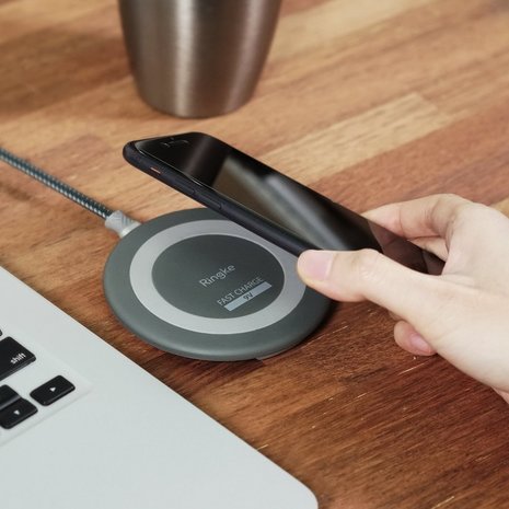 slepen kleurstof Regenachtig Ringke Qi Wireless Charger oplaadstation Grijs - Appelhoes