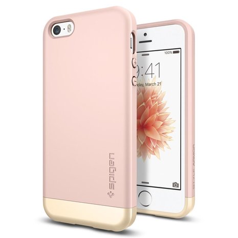 gelei Hijsen vrijwilliger Spigen Style Armor iPhone SE/5S hoesje Rose Goud