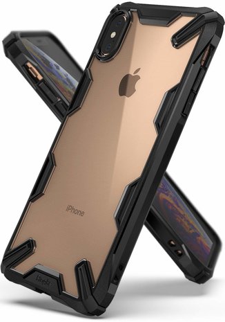 Ringke Fusion iPhone Xs hoesje Zwart - Appelhoes
