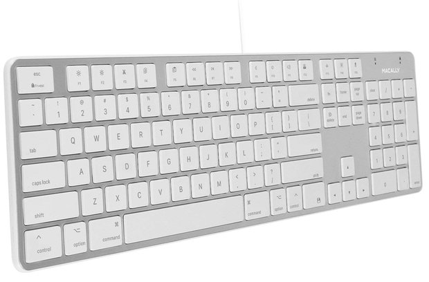 MacAlly SLIMKEY Wired US aluminium toetsenbord -