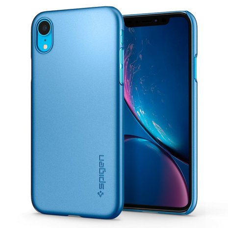 Verplicht dividend venijn Spigen Thin Fit iPhone Xr hoesje Blauw - Appelhoes