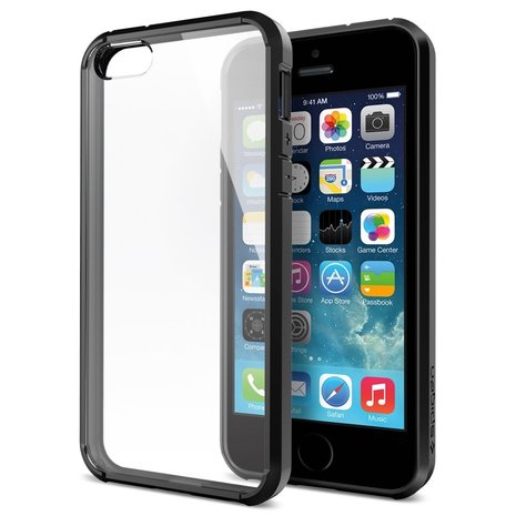 instant openbaring ontbijt Spigen Ultra Hybrid iPhone 5S/SE case Black - Appelhoes