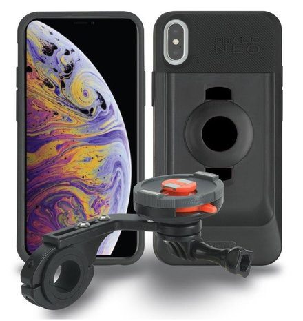 krom stereo Ongunstig Tigra FitClic Neo iPhone XS Max fietshouder Forward Zwart - Appelhoes