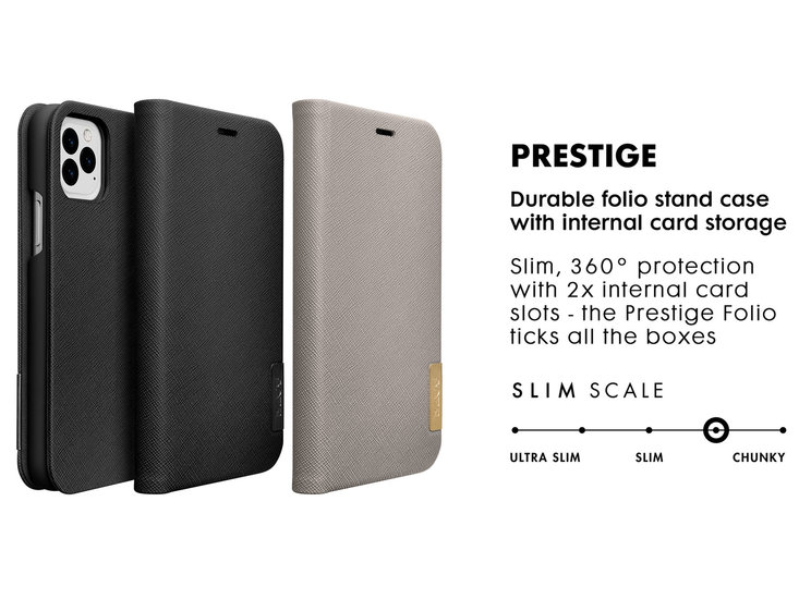 LAUT Prestige Folio iPhone 11 Pro Max hoes Taupe