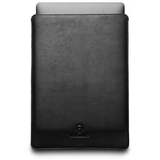 Woolnut Leather sleeve MacBook 13 inch hoesje Zwart