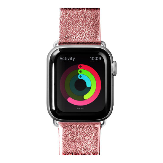LAUT Metallic Leather Apple Watch 40 mm bandje Rose