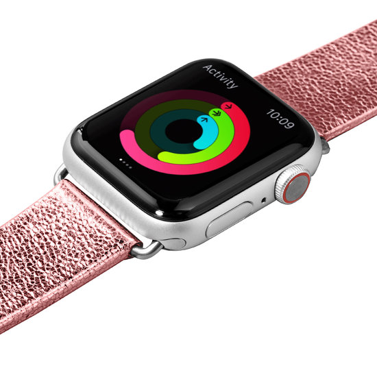 LAUT Metallic Leather Apple Watch 40 mm bandje Rose