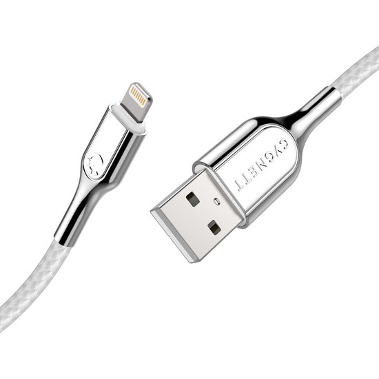 Cygnett Armoured Braided Lightning USB kabel 2 meter Wit