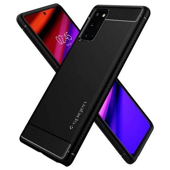 Spigen Rugged Armor Galaxy Note 20 hoesje Zwart