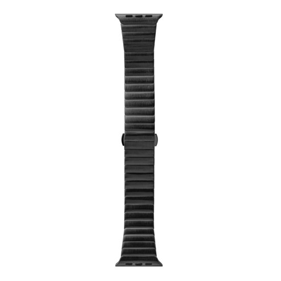 LAUT Links roestvrijstalen Apple Watch 44 mm schakelband Zwart