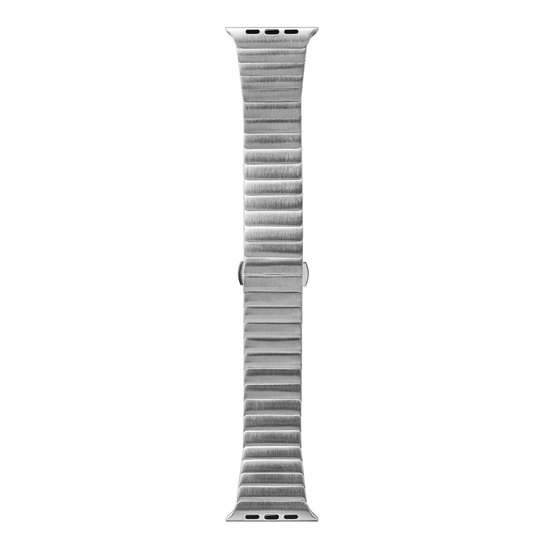 LAUT LINKS roestvrijstalen Apple Watch 44 mm schakelband Zilver