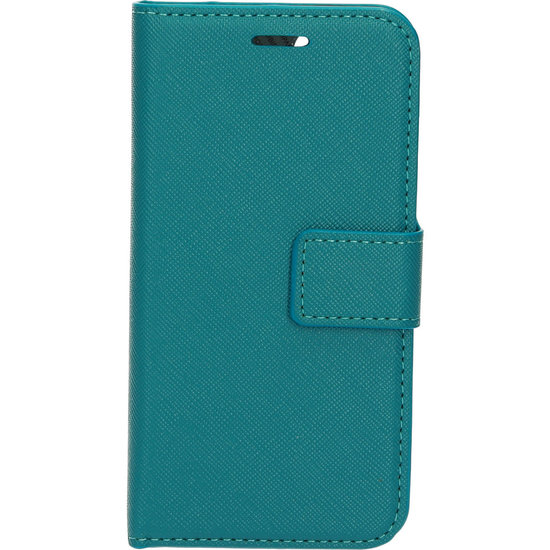 Mobiparts Saffiano Wallet iPhone 12 mini hoesje Turquoise