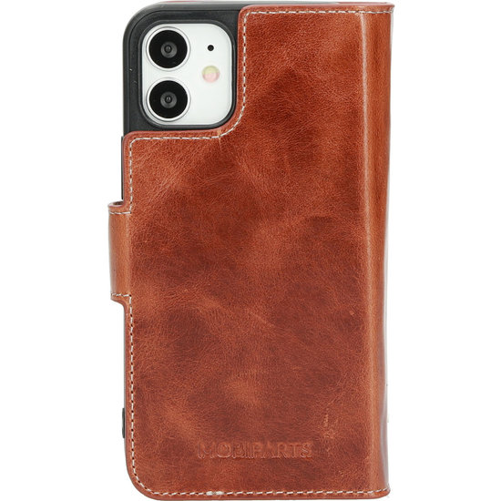 Mobiparts Excellent Wallet iPhone 12 mini hoesje Cognac